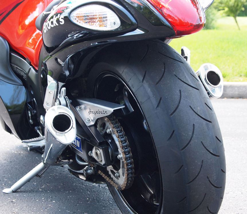 Brocks Performance 14" Dual Alien Head Slip-on Exhaust System 2008-2014 Suzuki Hayabusa GSXR1300R