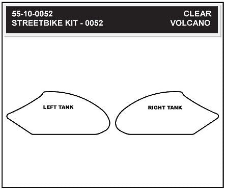StompGrip Volcano Traction Tank Pad Kit for 2006-2007 Suzuki GSX-R600/750