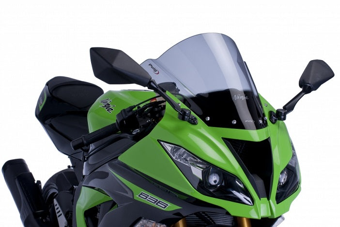 Windowsデスクトップ yzf Puig R-Racer Windscreen Kawasaki Ninja ZX-6R 2017-2023, 636