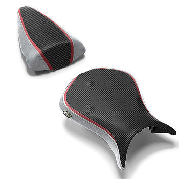 LuiMoto Team Kawasaki Seat Covers 2007-2008 Kawasaki ZX6R - Silver