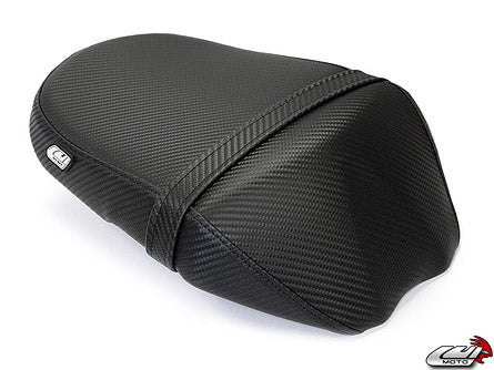 LuiMoto Sport Seat Covers '09-'16 Suzuki GSXR 1000 - CF Black/Silver - Motostarz USA