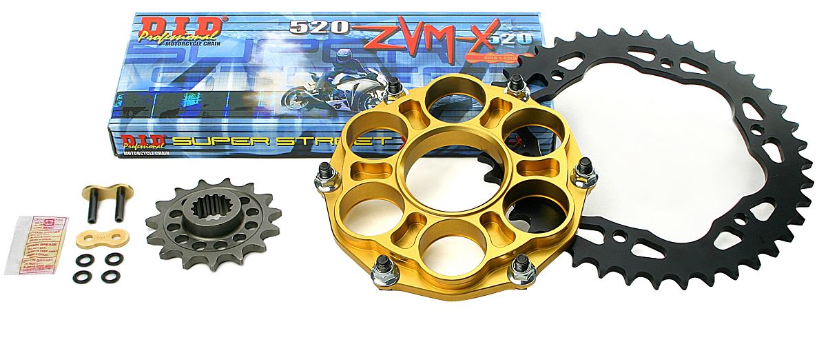 Drive Systems Superlite RS8-R 520 Conversion Alloy Quick Change Race Kit w.D.i.D Racing Chain for Ducati 1199/1299 Panigale