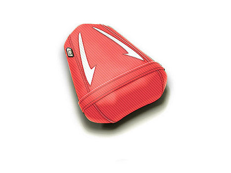 LuiMoto Raven Seat Cover 2007-2008 Yamaha YZF R1 - CF Red/CF White