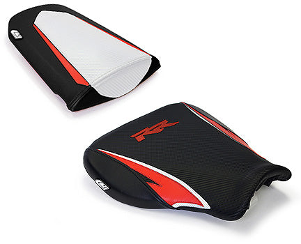 LuiMoto Tribal Blade Seat Cover 07-12 Honda CBR600RR - Cf Black/Red/Cf White - Motostarz USA