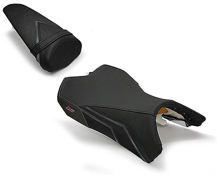LuiMoto Sport Seat Covers '10-'13 Kawasaki Z1000 - CF Black/SP Black - Motostarz USA