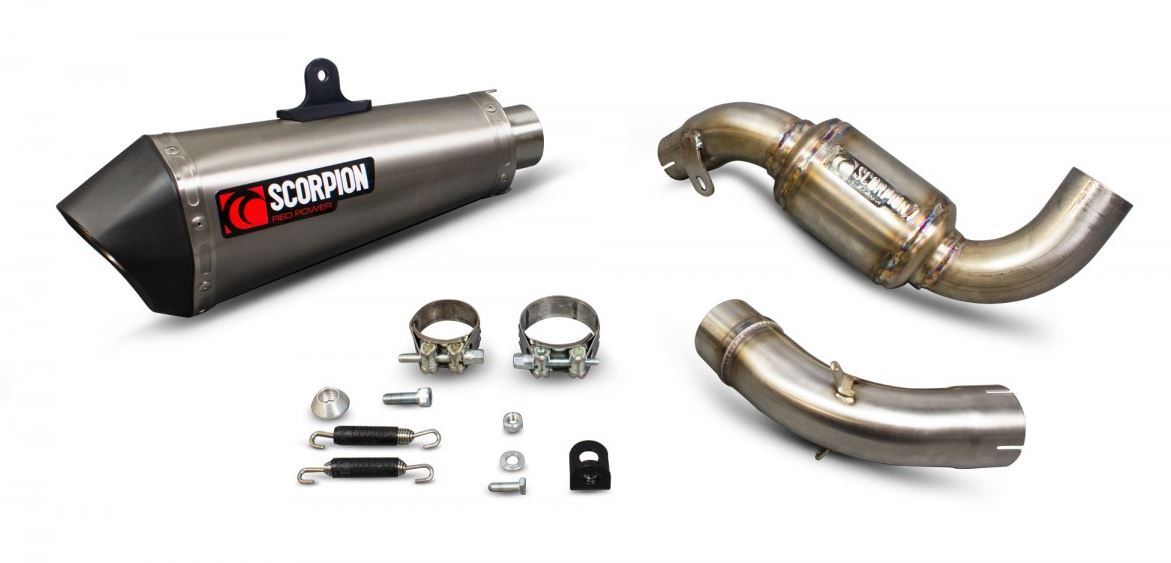 Scorpion Serket Taper 3/4 Slip-On Exhaust System '13-'16 KTM 390 Duke