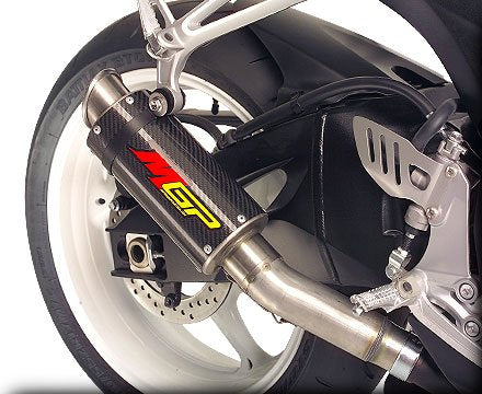 Hotbodies Racing MGP Growler Carbon Slip-on Exhaust System 2008-2010 Suzuki GSXR 600/750