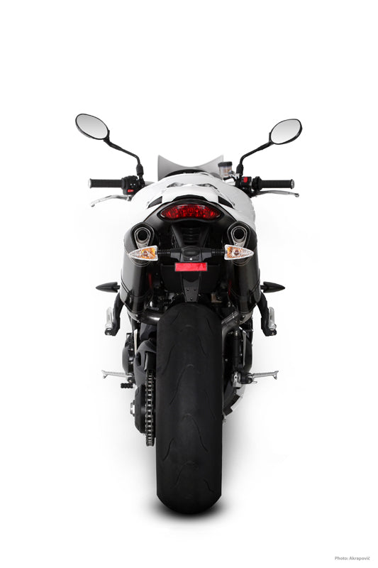 Akrapovic Slip-On Line (Carbon) Exhaust System 2011-2015 Triumph Speed Triple / R 1050
