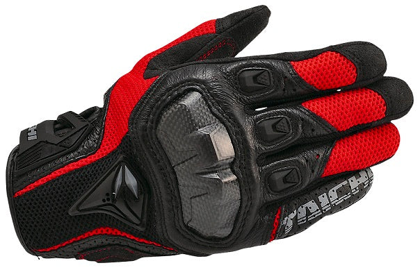 RS Taichi RST391 Armed Mesh Gloves Black/Red | Motostarz.com