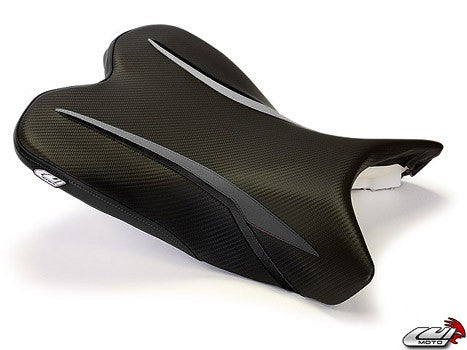 LuiMoto Raven Edition Seat Cover '09-'14 Yamaha YZF R1 - CF Black/Aluminum Black - Motostarz USA