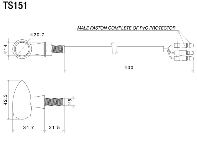 Rizoma Club L Turn Signal + Running Light (Pair)