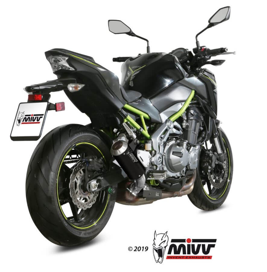 MIVV MK3 Black Stainless Steel Slip-On Exhaust '17-'19 Kawasaki Z 900