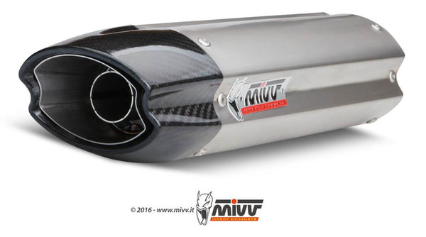 MIVV Suono Stainless Steel Slip-On Exhaust '07-'08 Kawasaki ZX-6 R