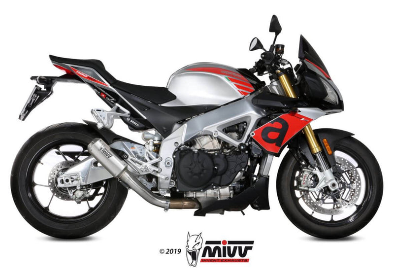 MIVV MK3 Stainless Steel Slip-On Exhaust '18-'20 Aprilia Tuono V4 1100