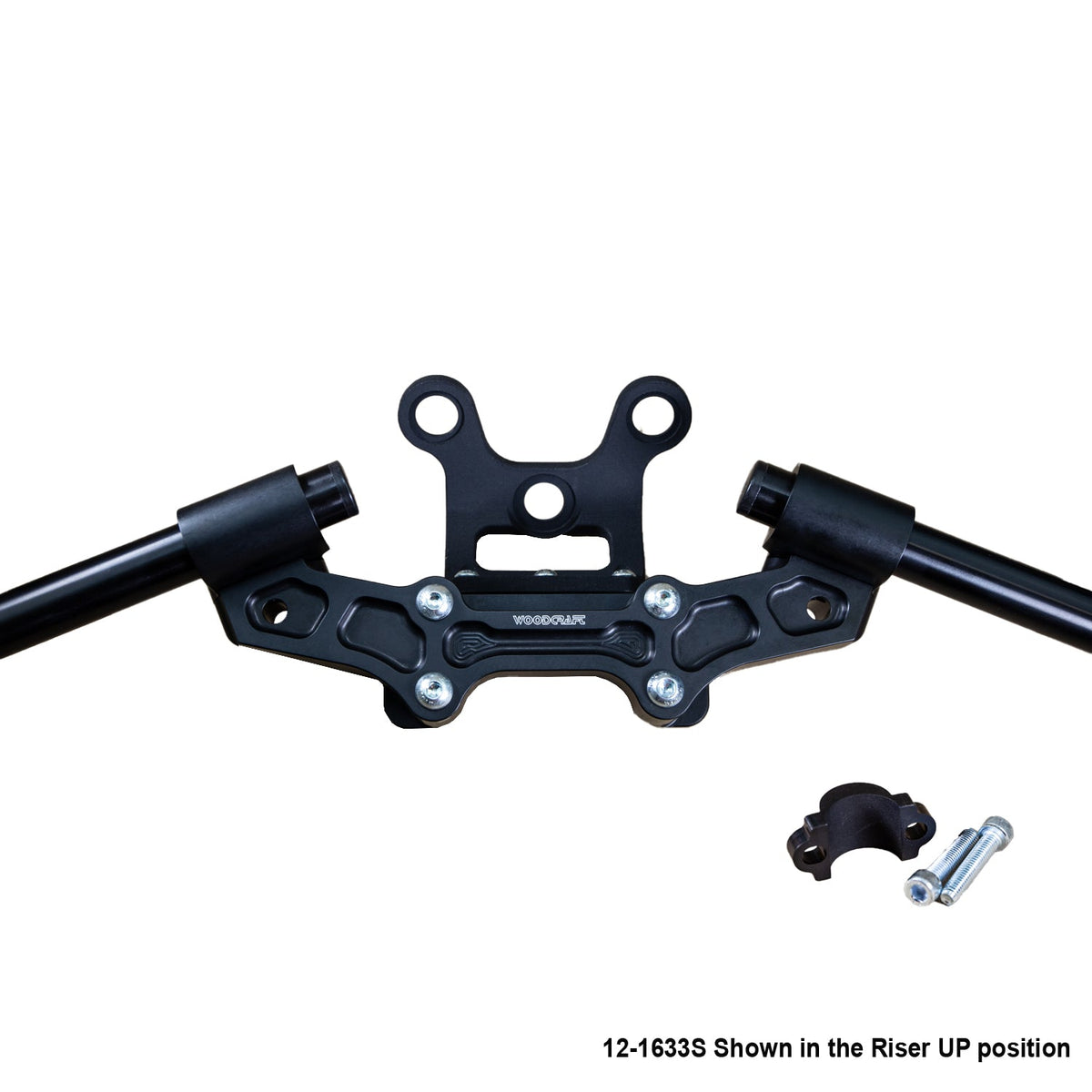 Woodcraft Clip-On Adapter Plate w/ Gauge Mount 18-21 Ducati Monster 797/821 | 1 inch Standard Rise w/ Standard Black Bars and Reservoir Spacer