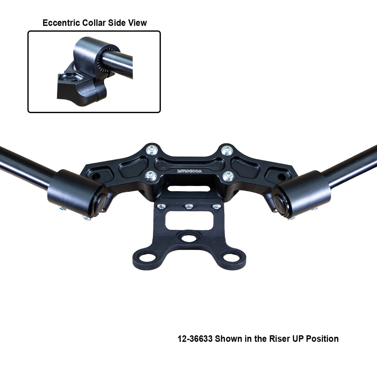 Woodcraft Clip-On Adapter Plate w/ Gauge Mount 18-21 Ducati Monster 797/821 | 35mm Front Adjustable Rise w/ BXL Bars