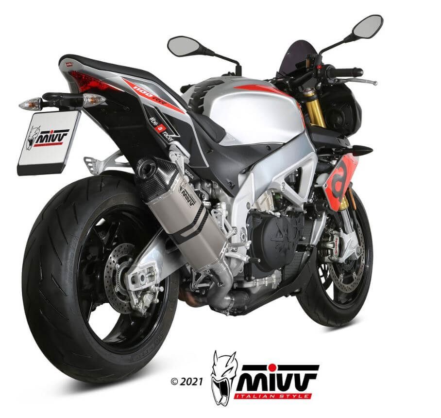 MIVV Speed Edge Titanium Slip-On Exhaust '18-'20 Aprilia Tuono V4 1100