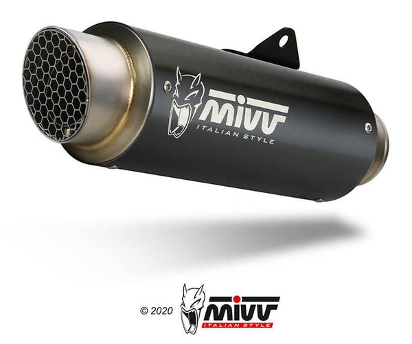 MIVV GP Pro Black Stainless Steel Slip-On Exhaust '17-'20 Suzuki GSX-250 R