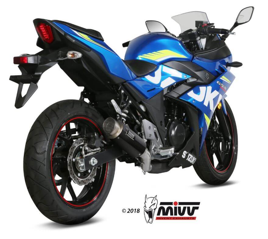 MIVV GP Pro Carbon Slip-On Exhaust '17-'20 Suzuki GSX-250 R