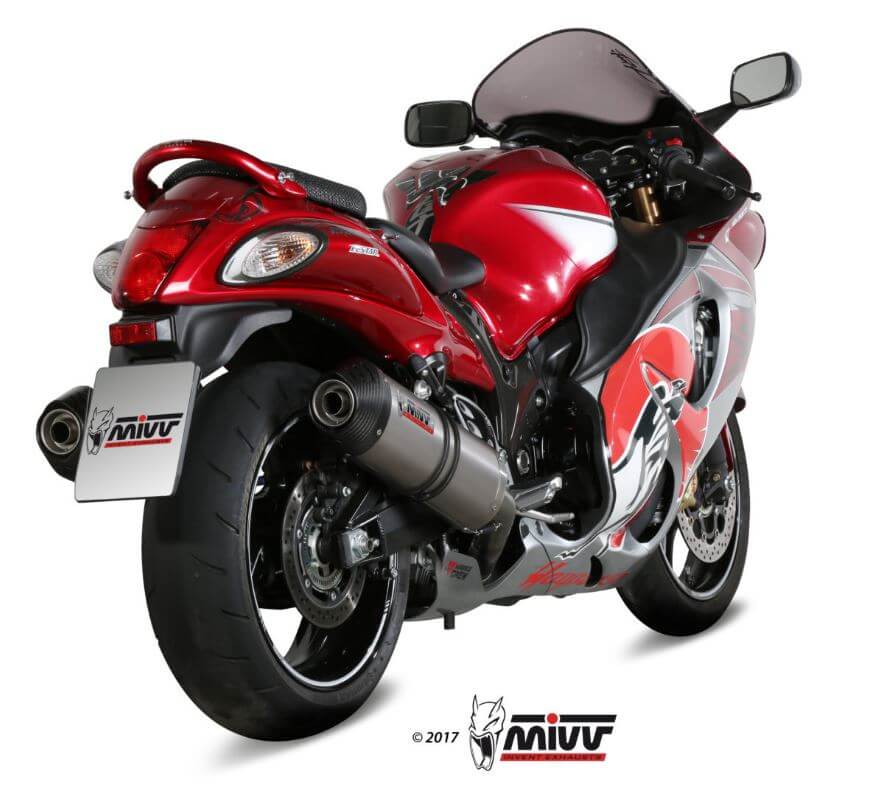MIVV Oval Titanium Slip-On Exhaust '08-'17 Suzuki Hayabusa