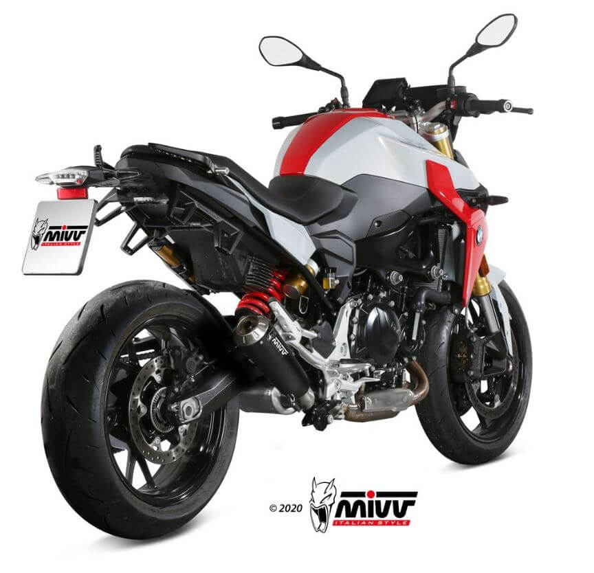 MIVV X-M1 Black Stainless Steel Slip-On Exhaust '20-'23 BMW F 900 R