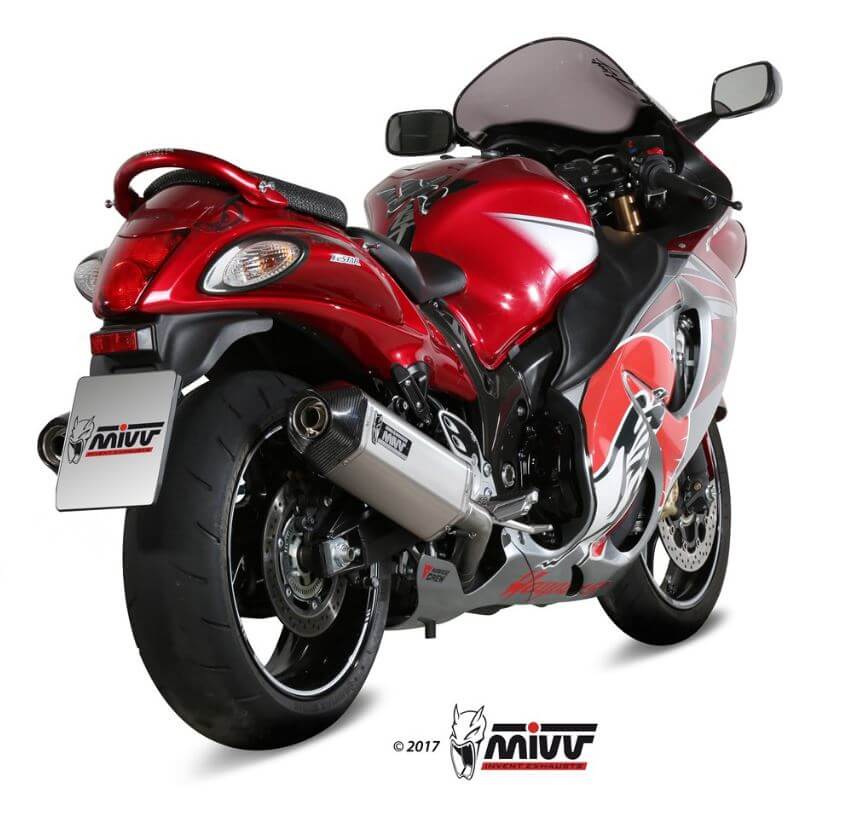 MIVV Speed Edge Stainless Steel Slip-On Exhaust '08-'17 Suzuki Hayabusa