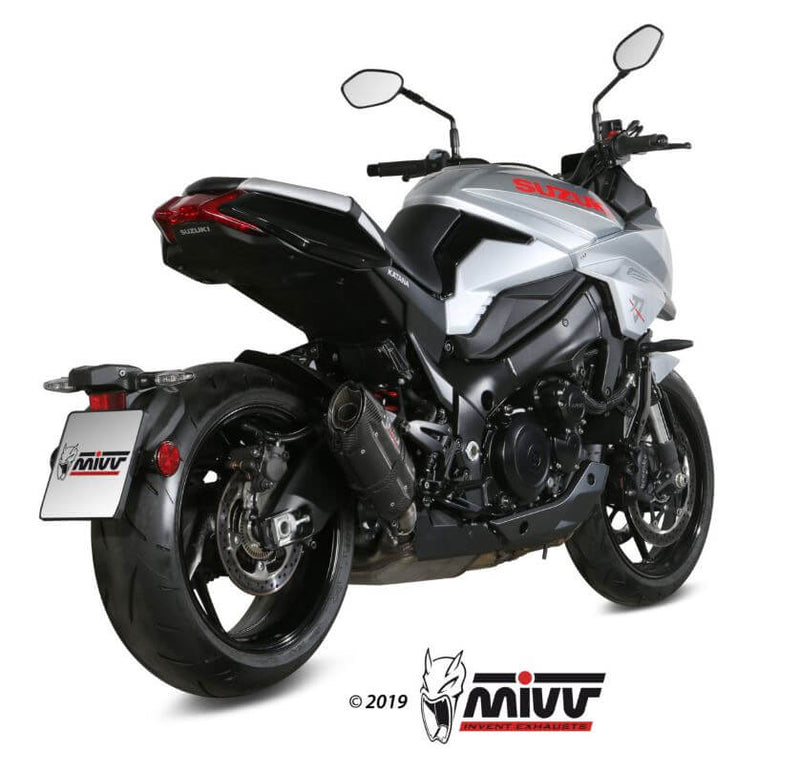 MIVV Suono Black Stainless Steel Slip-On Exhaust '19-'23 Suzuki Katana