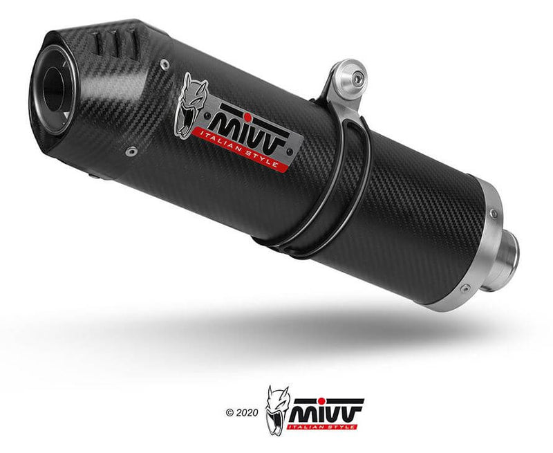 MIVV Oval Carbon Slip-On Exhaust '16-'23 Suzuki SV 650/X