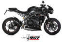 MIVV X-M5 Black Stainless Steel Slip-On Exhaust '18-'20 Triumph Speed Triple 1050 R/S/RS