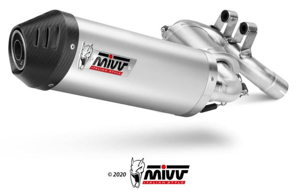 MIVV Oval Titanium/Carbon Cap Slip-On Exhaust '20-'23 BMW F 900 XR