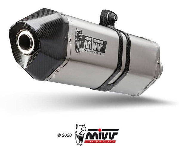 MIVV Speed Edge Stainless Steel Slip-On Exhaust '21-'23 Triumph Tiger 900/GT/Pro/Rally