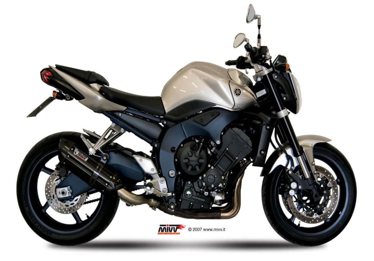 MIVV Suono Black Stainless Steel Slip-On Exhaust '06-'16 Yamaha FZ1/Fazer