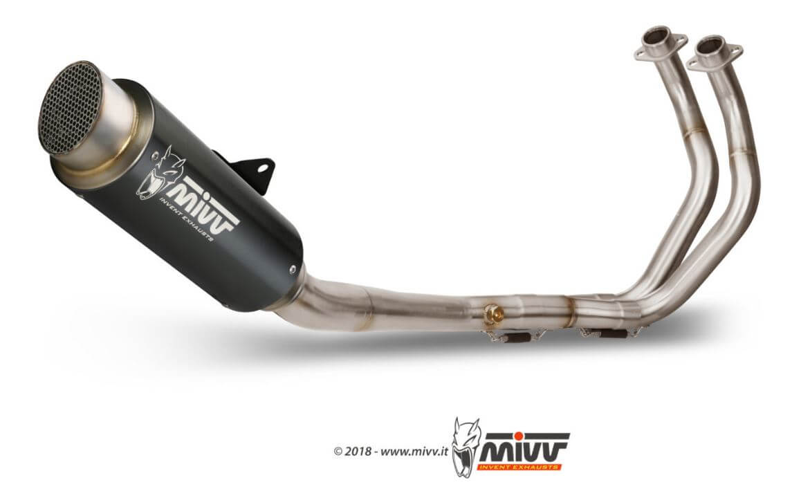 MIVV GP Pro Black Stainless Steel Full System Exhaust '21-'23 Yamaha MT/FZ-07