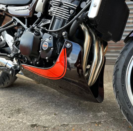 Pyramid Belly Pan '18-'20 Kawasaki Z900 RS | Candytone Brown/Orange