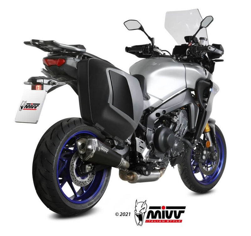 MIVV Delta Race Black Stainless Steel Full System Exhaust '21-'23 Yamaha Tracer 9/GT