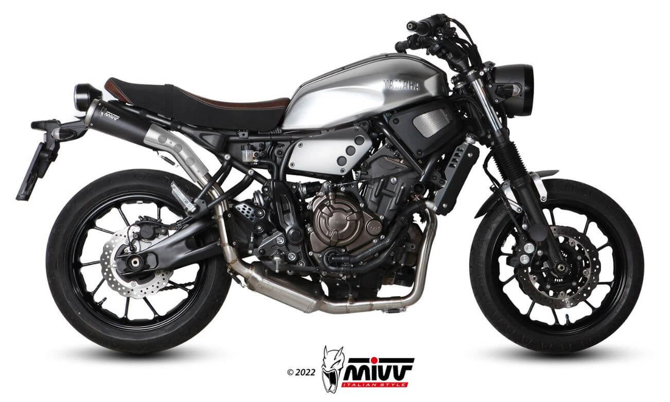 MIVV Ghibli Black Stainless Steel Full System Exhaust '16-'20 Yamaha XSR 700