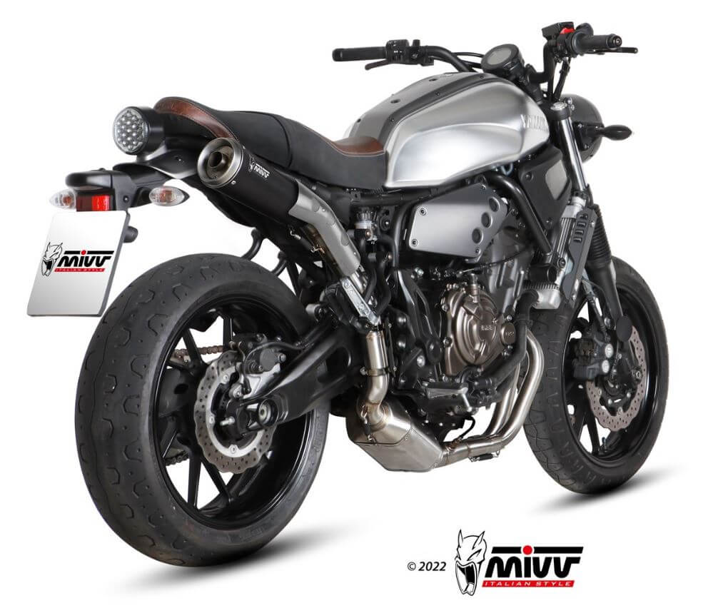 MIVV Ghibli Black Stainless Steel Full System Exhaust '16-'20 Yamaha XSR 700
