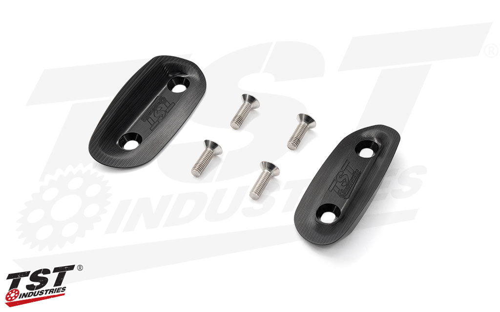TST Industries Mirror Block Off Plates 25-26 Yamaha R3