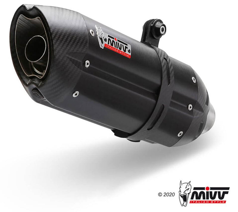 MIVV Suono Black Stainless Steel Slip-On Exhaust '17-'21 Yamaha R6