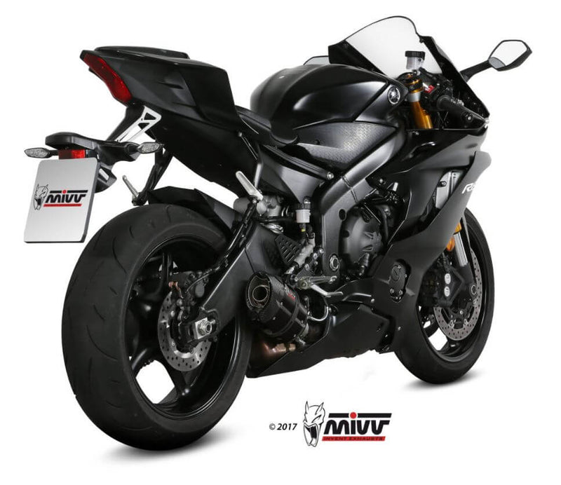 MIVV Suono Black Stainless Steel Slip-On Exhaust '17-'21 Yamaha R6