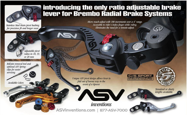 ASV C5 Series Sport Brake Levers for Brembo & Magura Radial Masters