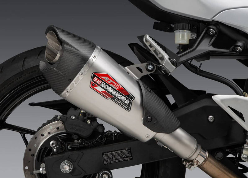 Yoshimura AT2 Stainless Slip-On Exhaust 2024- Kawasaki Ninja 500/Z500