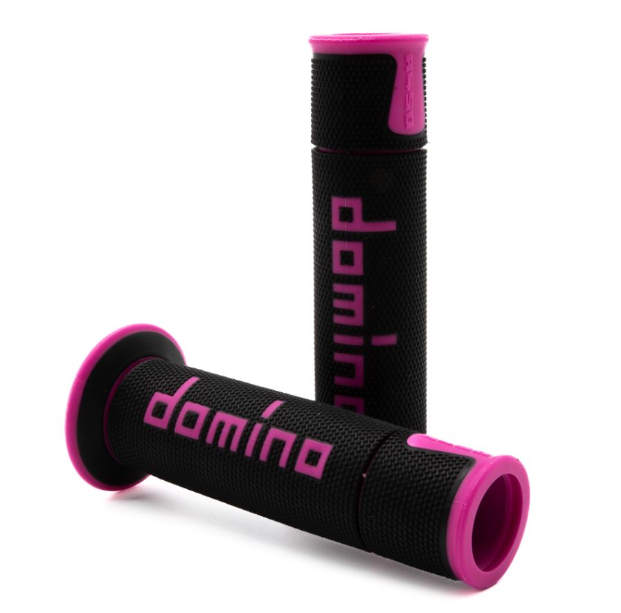 Domino A450 Racing Grips | Black/Pink