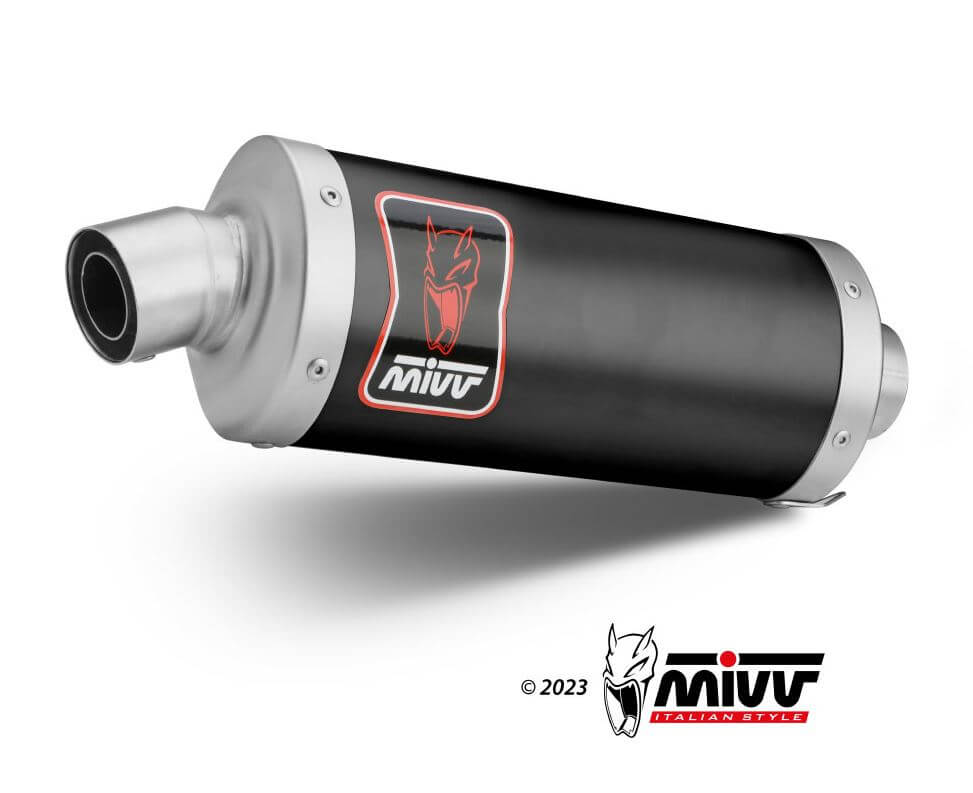 MIVV Dakar Black Stainless Slip-On Exhaust '19-'23 Yamaha Tenere 700