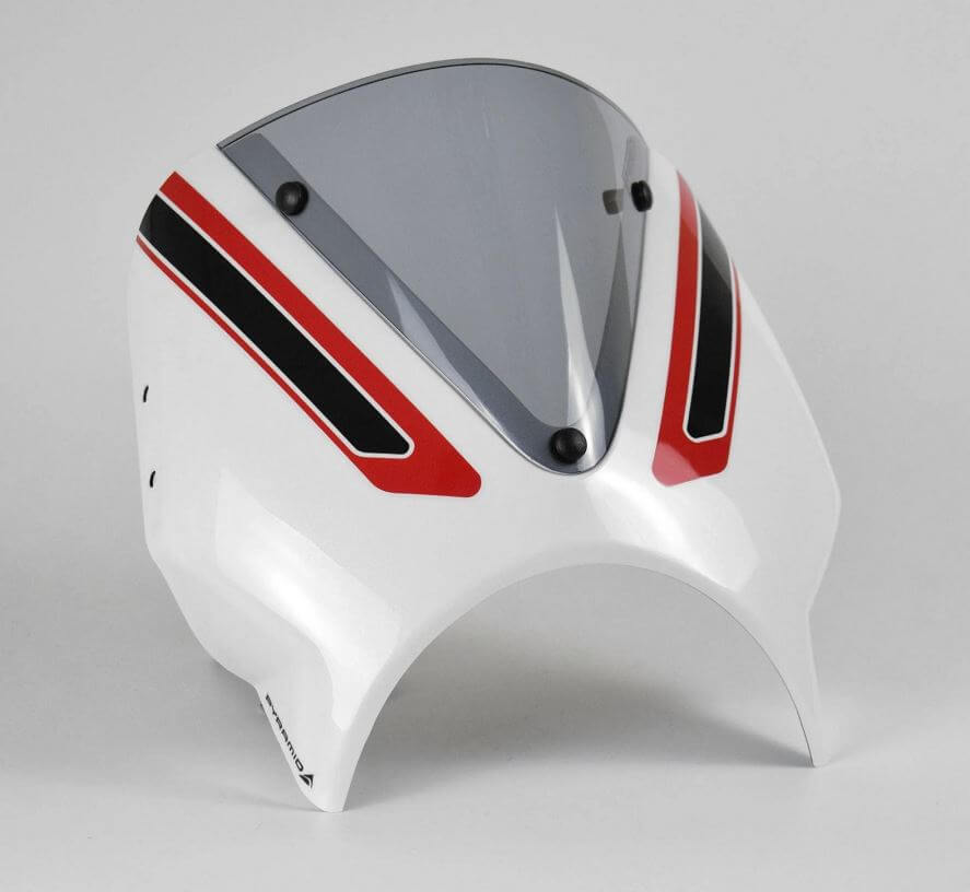 Pyramid Fly Screen '21-'23 Triumph Trident 660 | Crystal White Scheme