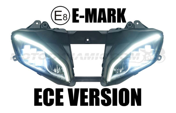 Motodynamic Full LED Projection Head Light Assembly with DRL '08-'16 Yamaha R6 | ECE E-Mark