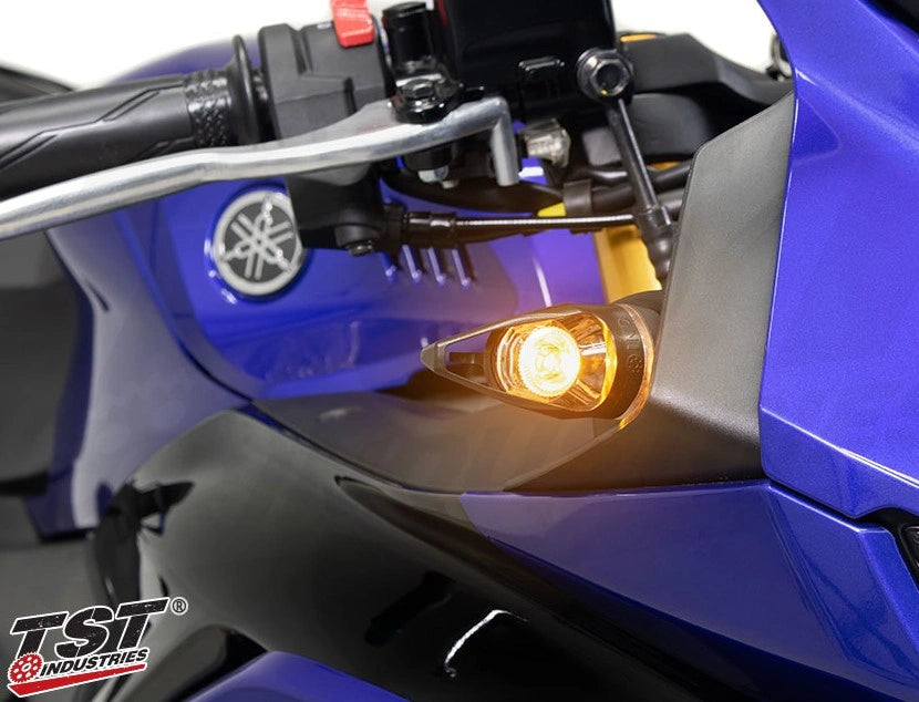 TST Industries MECH-GTR Front LED Turn Signals 2025+ Yamaha R3