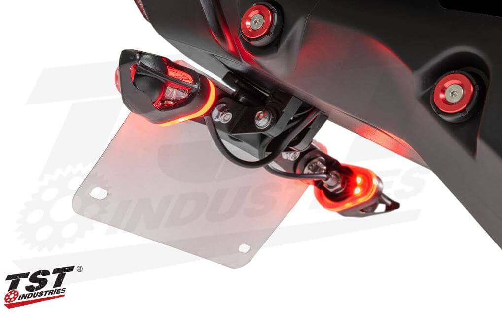 TST Industries Mech-Evo Universal Rear LED Pod Turn Signals - Motostarz USA