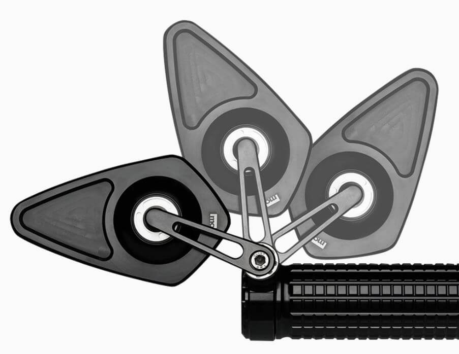 Motogadget m-view blade Flip Bar End Mirror for 7/8 & 1" Handlebars (Each)