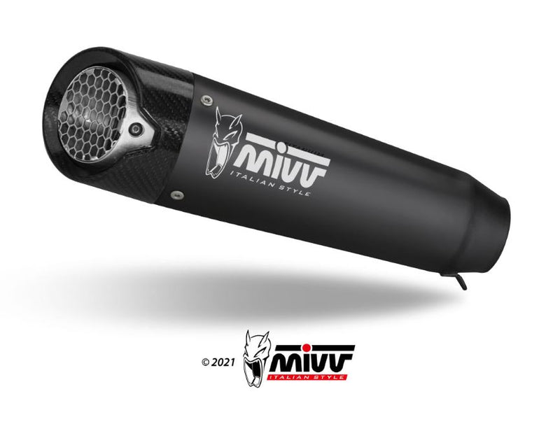 MIVV X-M5 Stainless Black Slip-On Exhaust '21-'23 Ducati Monster 937/937+